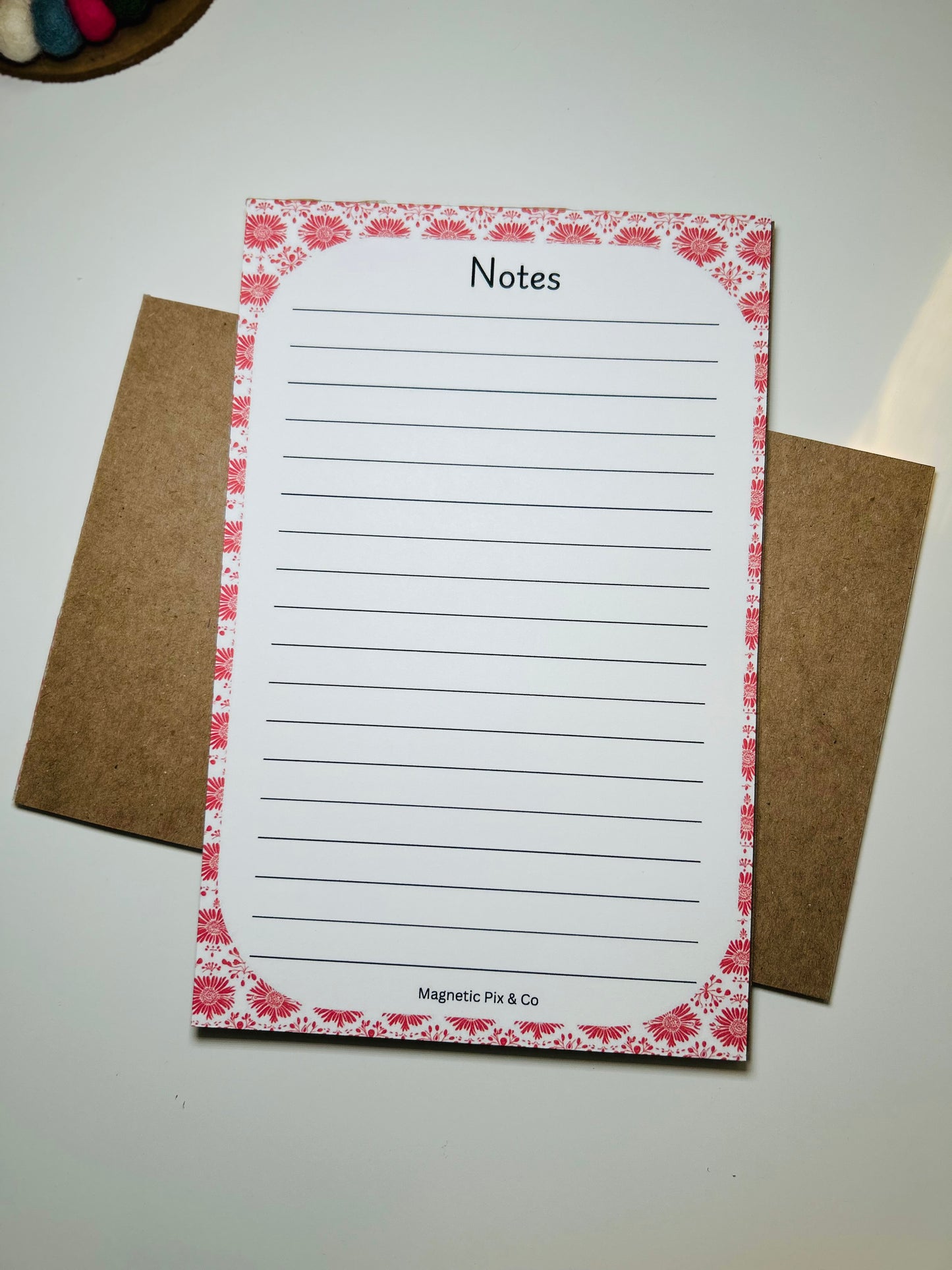 Peach notepad