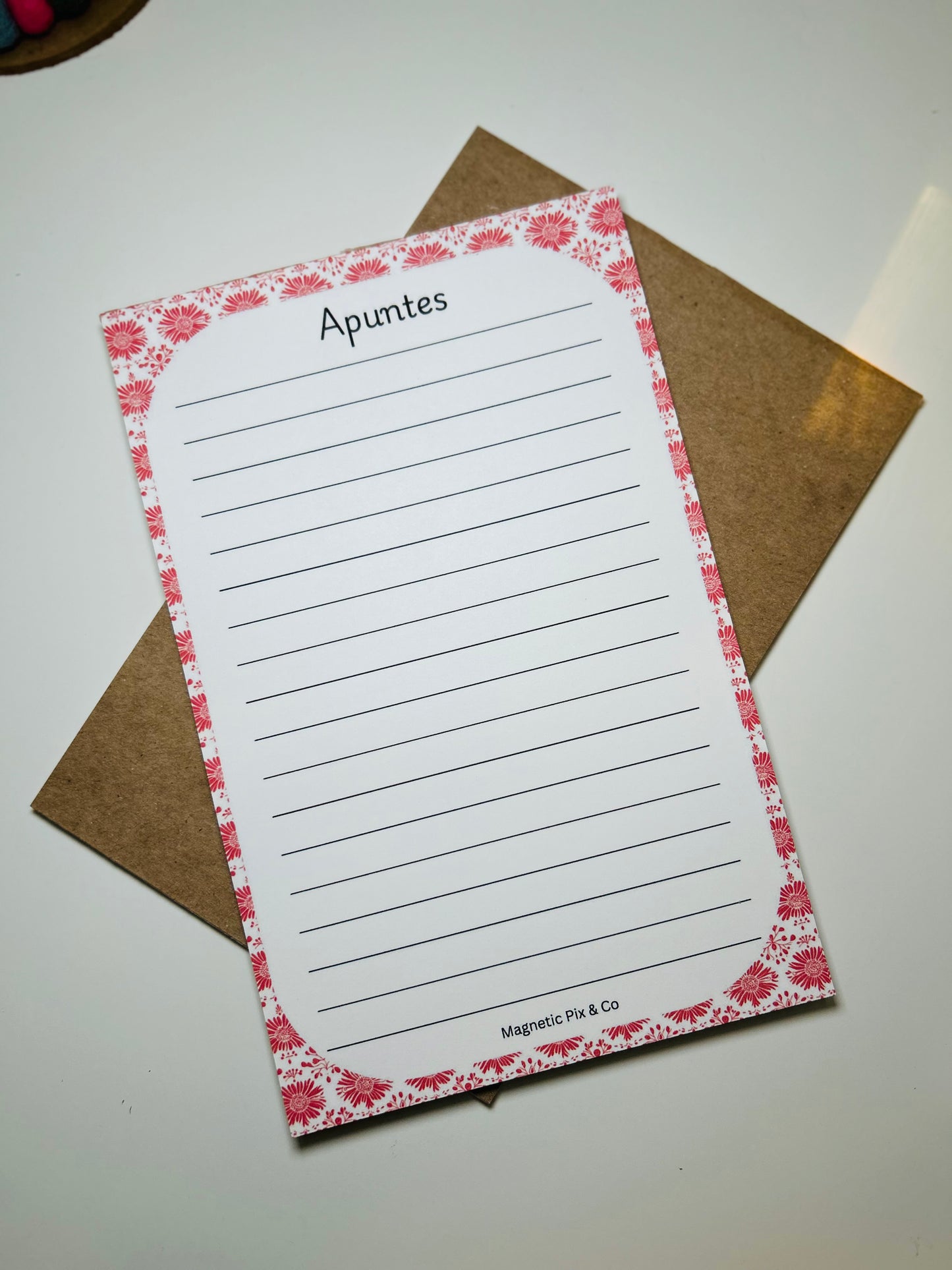 Peach notepad