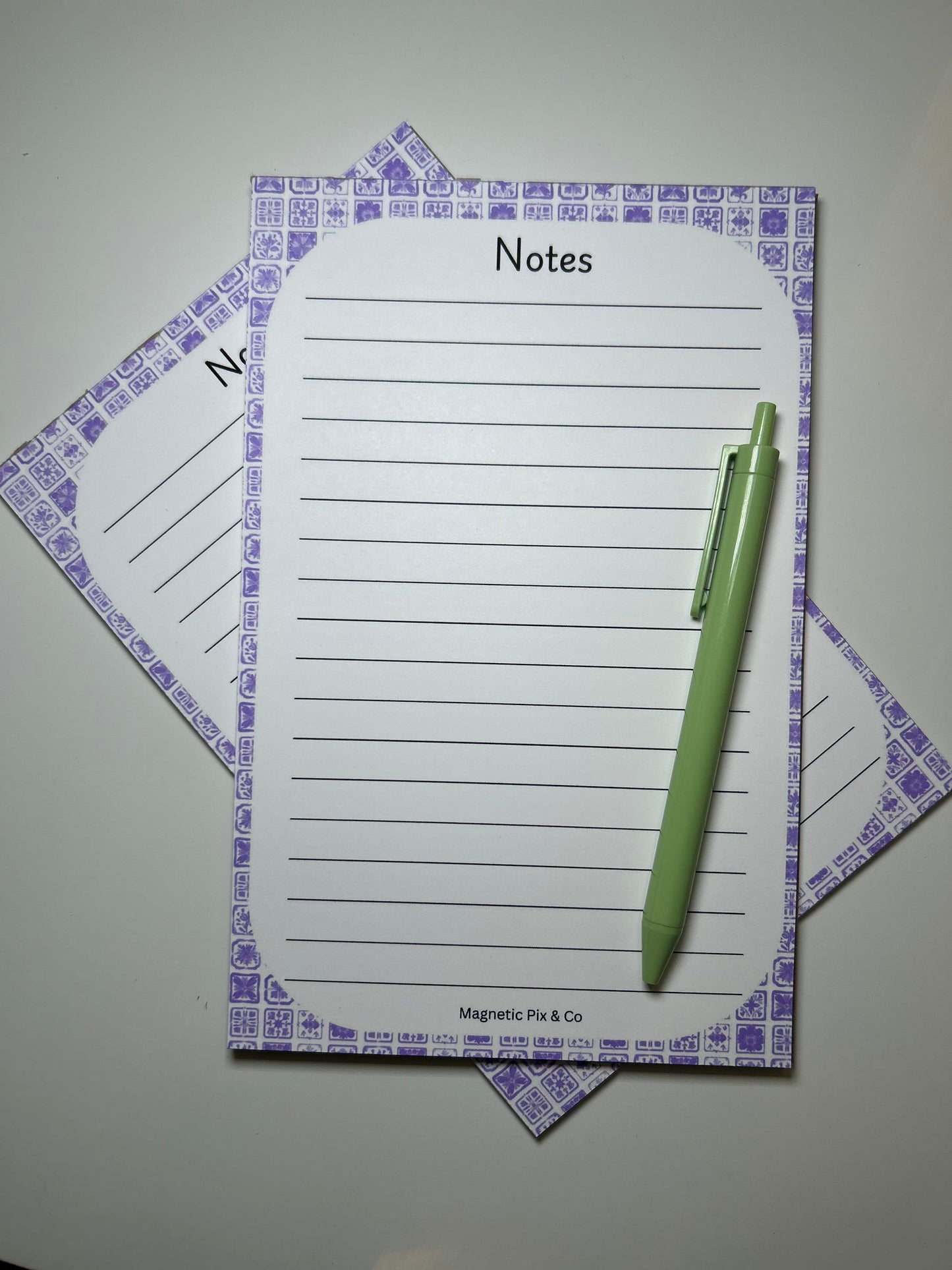 Purple tile notepad