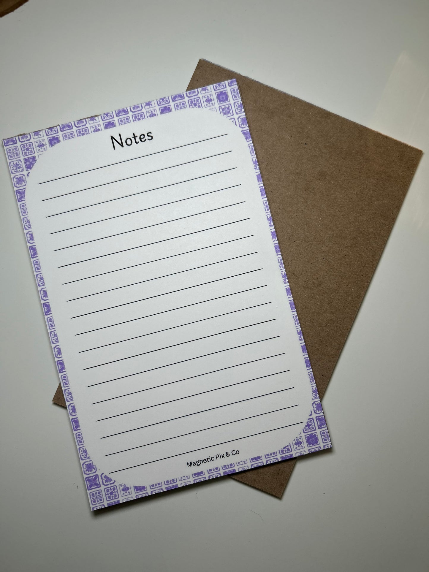 Purple tile notepad