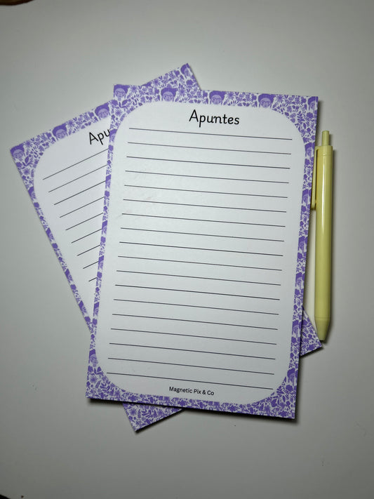 Purple Frida notepad